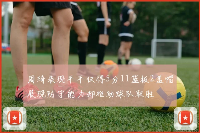 周琦表现平平仅得5分11篮板2盖帽展现防守能力却难助球队取胜